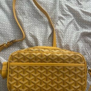 Yellow "Goyard" Crossbody Bag